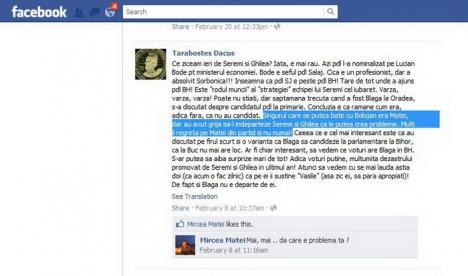 Uite cine vorbeşte! Mircea Matei şi-a tras cont "fals" de Facebook ca să-şi execute adversarii (FOTO)